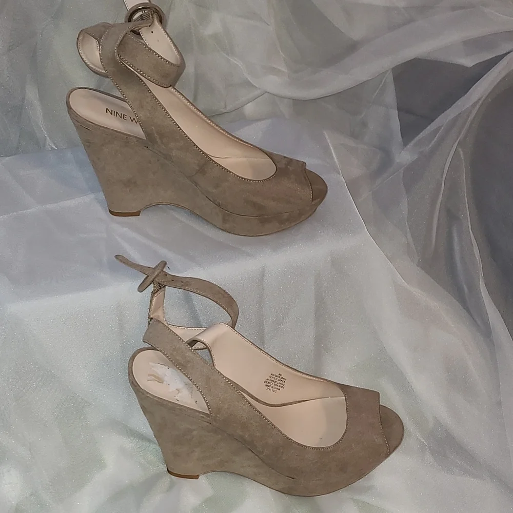 NINE WEST WEDGE STRAP AROUND THE ANKEL, GU - Picture 2 of 4